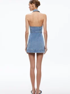 Alice and Olivia KENDALL DENIM MINI DRESS