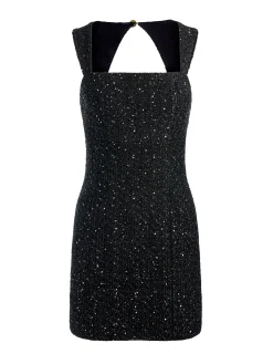 Alice and Olivia KERIA EMBELLISHED TWEED MINI DRESS