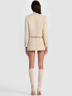 Alice and Olivia KIDMAN EMBELLISHED TWEED JACKET