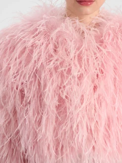 Alice and Olivia KIDMAN FEATHERED JACKET