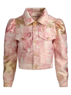 Alice and Olivia LANA PUFF SLEEVE JACKET