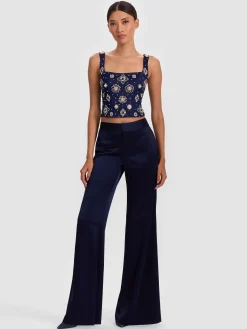 Alice and Olivia LILIANNA EMBELLISHED CORSET TOP