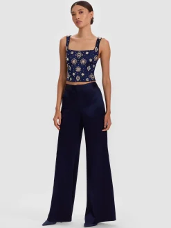 Alice and Olivia LILIANNA EMBELLISHED CORSET TOP