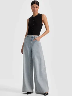 Alice and Olivia LOLY BUTTON FRONT CASHMERE VEST