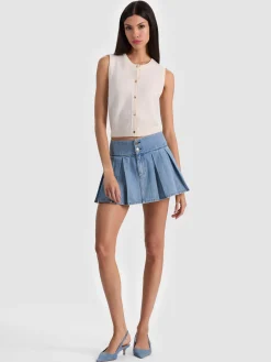 Alice and Olivia LOLY BUTTON FRONT CASHMERE VEST