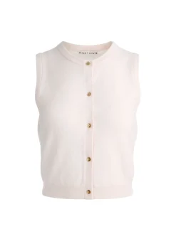 Alice and Olivia LOLY BUTTON FRONT CASHMERE VEST