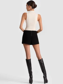 Alice and Olivia MACE SUEDE MINI SKORT