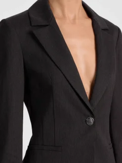Alice and Olivia MACEY CINCHED WAIST BLAZER