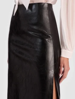 Alice and Olivia MAEVE VEGAN MIDI SKIRT