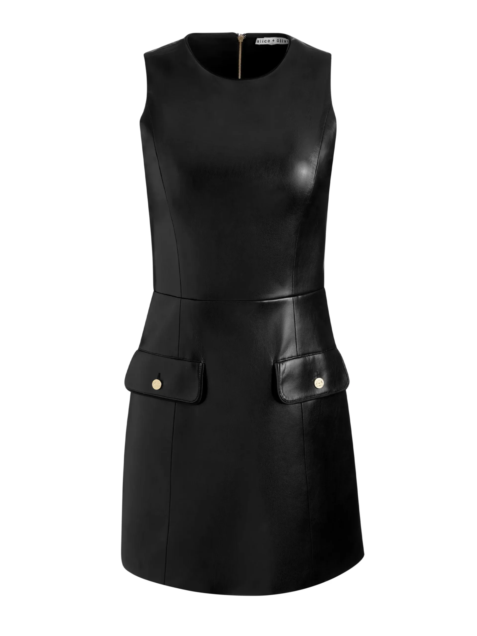Alice and Olivia MARCELLA VEGAN MINI DRESS
