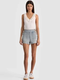 Alice and Olivia MARNIE RUFFLE TANK