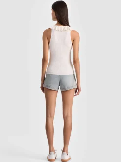 Alice and Olivia MARNIE RUFFLE TANK