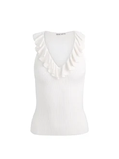 Alice and Olivia MARNIE RUFFLE TANK