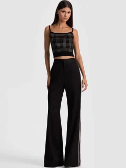 Alice and Olivia MAUDE PLAID BRALETTE