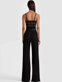 Alice and Olivia MAUDE PLAID BRALETTE