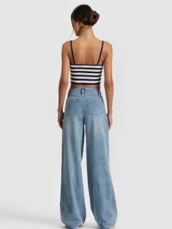 Alice and Olivia MAUDE STRIPED BRALETTE