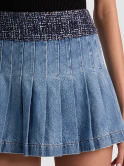 Alice and Olivia MERA DENIM MINI SKIRT