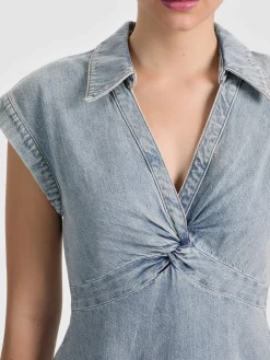 Alice and Olivia MILA DENIM MINI DRESS