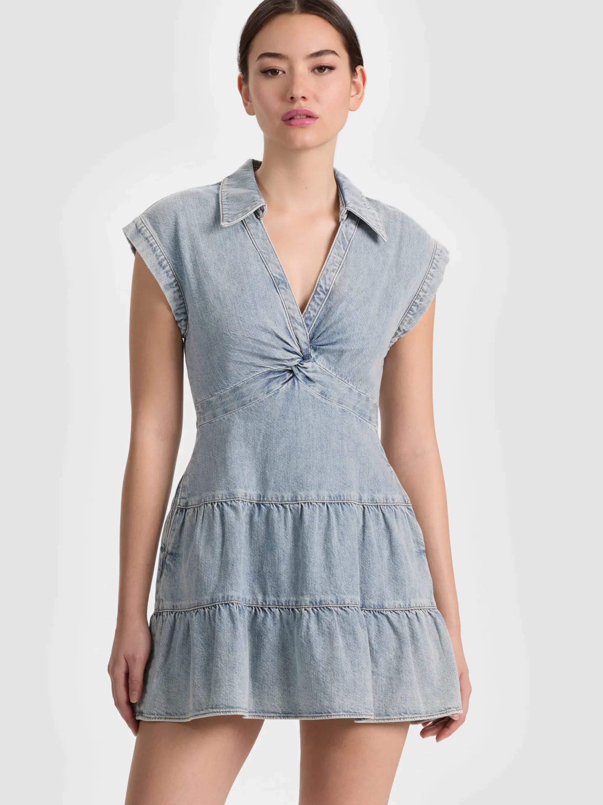 Alice and Olivia MILA DENIM MINI DRESS