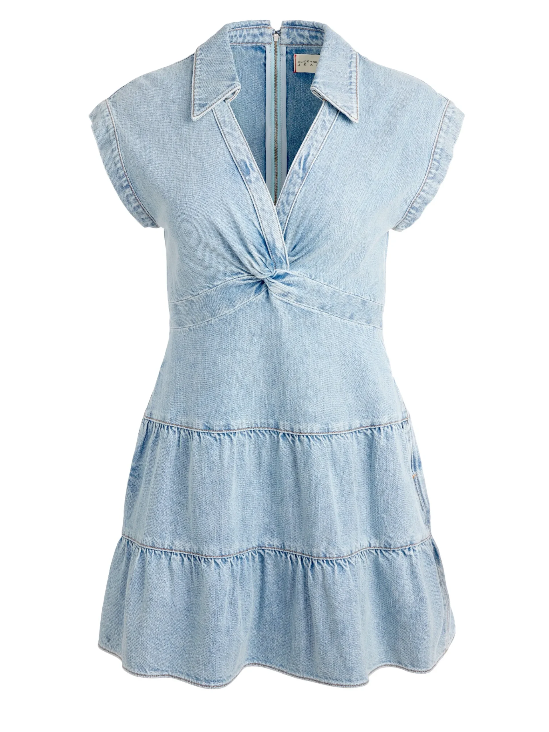 Alice and Olivia MILA DENIM MINI DRESS