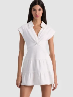 Alice and Olivia MILA DENIM MINI DRESS