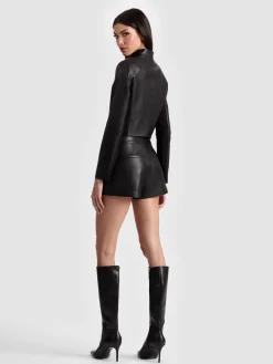 Alice and Olivia NEW HARVEY LEATHER JACKET