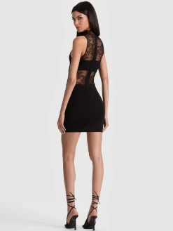 Alice and Olivia NICHOL LACE MINI DRESS