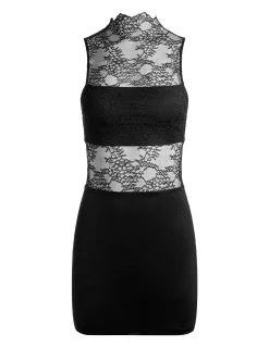 Alice and Olivia NICHOL LACE MINI DRESS
