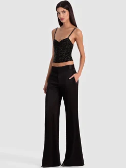 Alice and Olivia NINA EMBELLISHED BUSTIER TOP