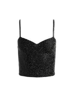 Alice and Olivia NINA EMBELLISHED BUSTIER TOP
