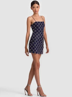 Alice and Olivia NINA EMBELLISHED MINI DRESS