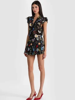 Alice and Olivia NOAH PLEATED MINI SKORT