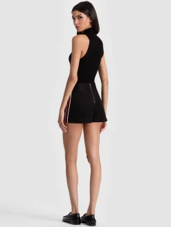 Alice and Olivia NOAH SKORT WITH SIDE STRIPE