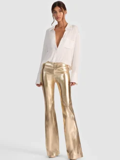Alice and Olivia OLIVIA VEGAN BOOTCUT PANT