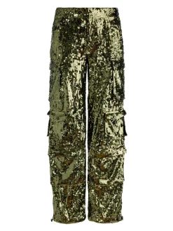 Alice and Olivia OLYMPIA SEQUIN CARGO PANT