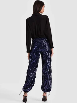 Alice and Olivia OLYMPIA SEQUIN CARGO PANT
