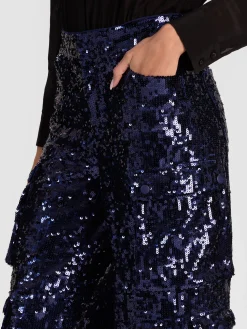 Alice and Olivia OLYMPIA SEQUIN CARGO PANT