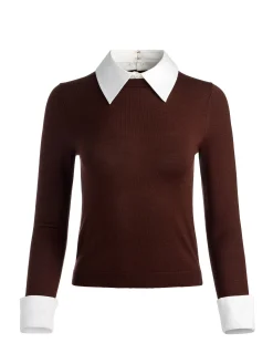 Alice and Olivia PORLA COLLARED SWEATER
