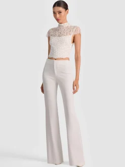 Alice and Olivia PRIA EMBELLISHED TOP