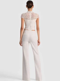 Alice and Olivia PRIA EMBELLISHED TOP