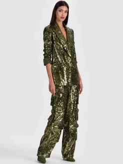 Alice and Olivia QUINCY SEQUIN BLAZER