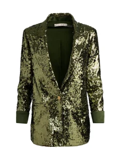 Alice and Olivia QUINCY SEQUIN BLAZER