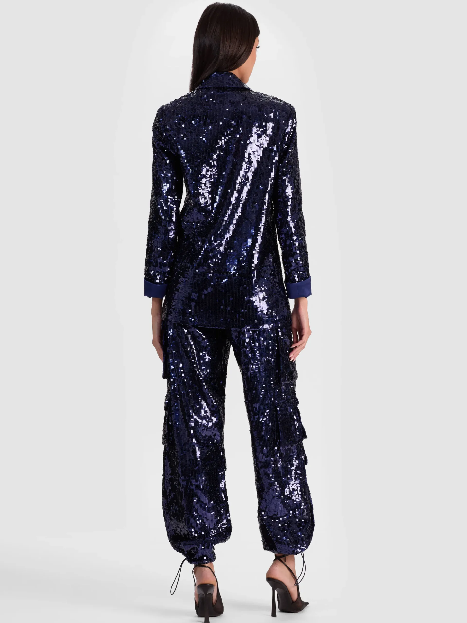 Alice and Olivia QUINCY SEQUIN BLAZER