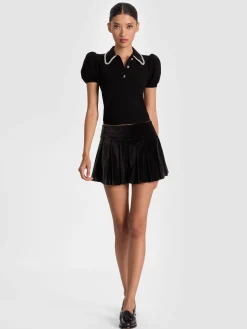 Alice and Olivia RAMONA EMBELLISHED POLO