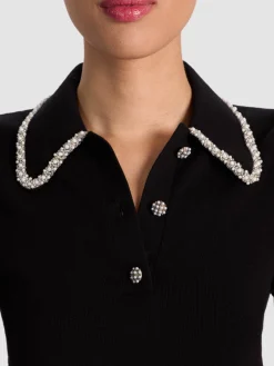 Alice and Olivia RAMONA EMBELLISHED POLO