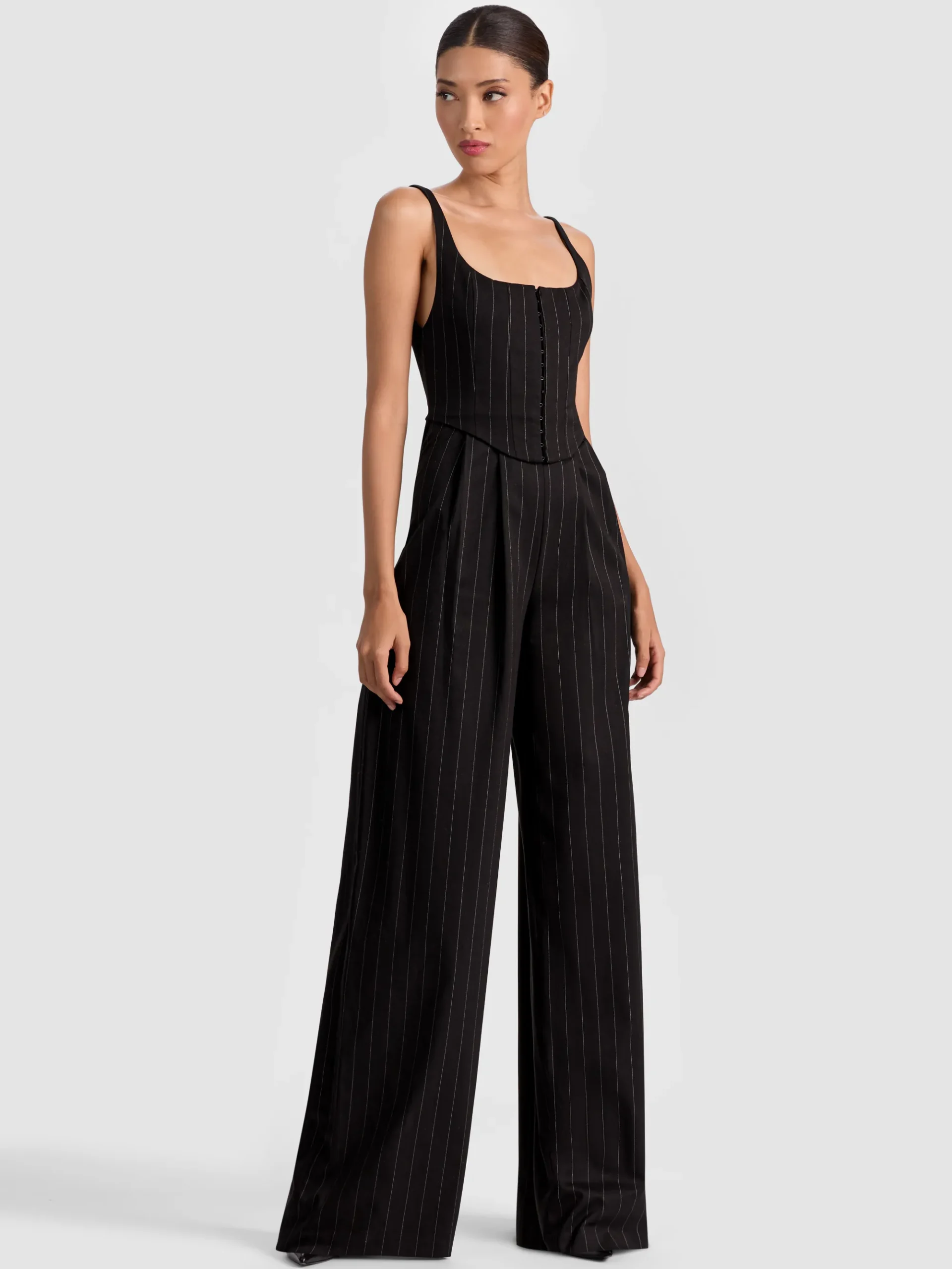 Alice and Olivia REBECCA TAILORED VEST JUMPSUIT