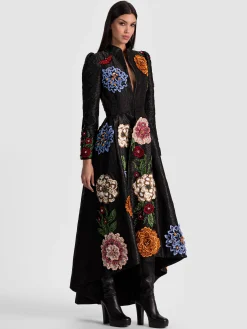 Alice and Olivia RENATA EMBELLISHED MAXI COAT