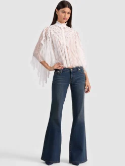 Alice and Olivia RHEBA LACE TOP