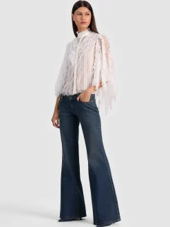 Alice and Olivia RHEBA LACE TOP