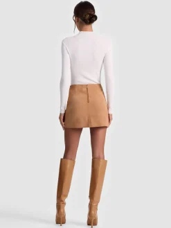 Alice and Olivia RILEY SUEDE MINI SKIRT